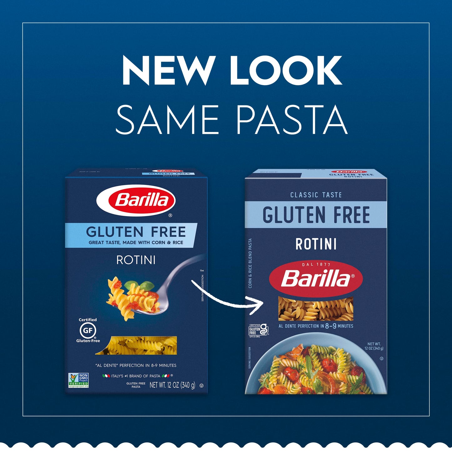 Barilla Gluten Free Rotini, 12 oz (Pack of 8)