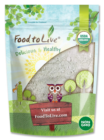 Food to Live Organic Pumpkin Seeds Protein Powder, 1 Pound - 60% Protein, Non-GMO, Non-Irradiated, Pure Flour, Kosher, Vegan Sup