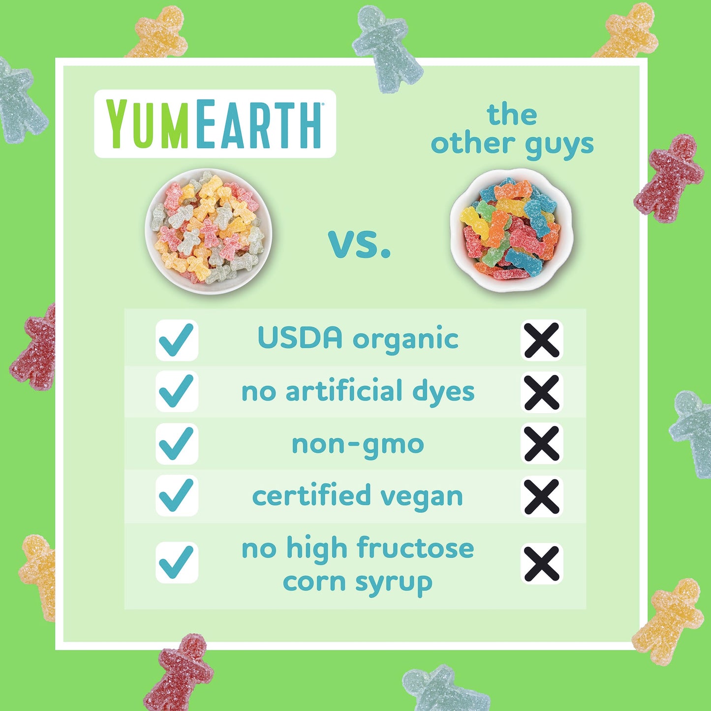 YumEarth Organic Sour Littles Chewy Candy - Allergy Friendly (Top 9 Free), No Artificial Dyes, Non GMO, Gluten Free, Vegan Candy