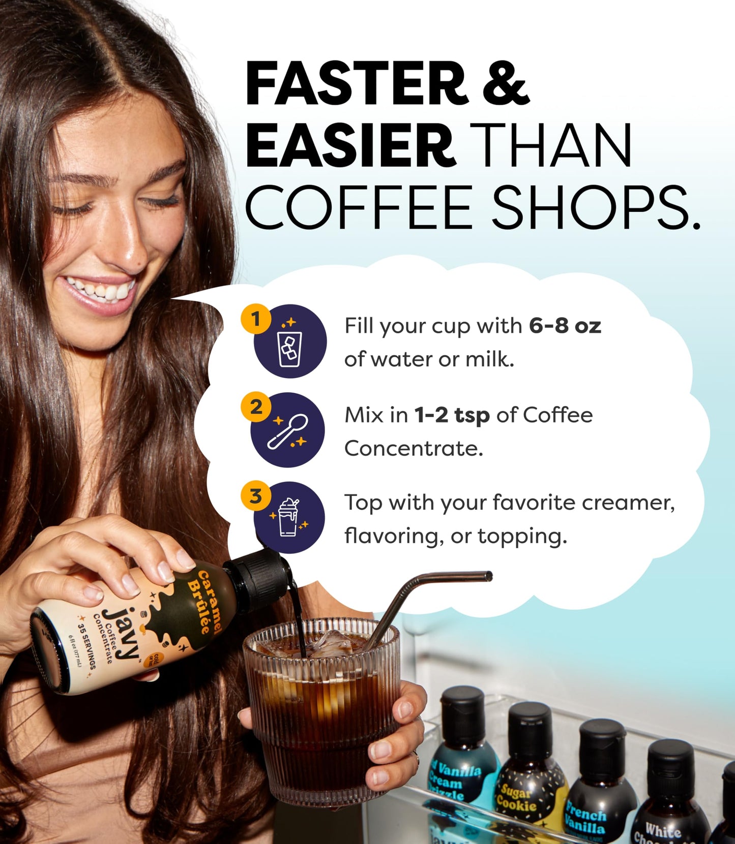 Javy Coffee Concentrate - Cold Brew Coffee, Perfect for Instant Iced Coffee, Cold Brewed Coffee and Hot Coffee, 35 Servings - Su