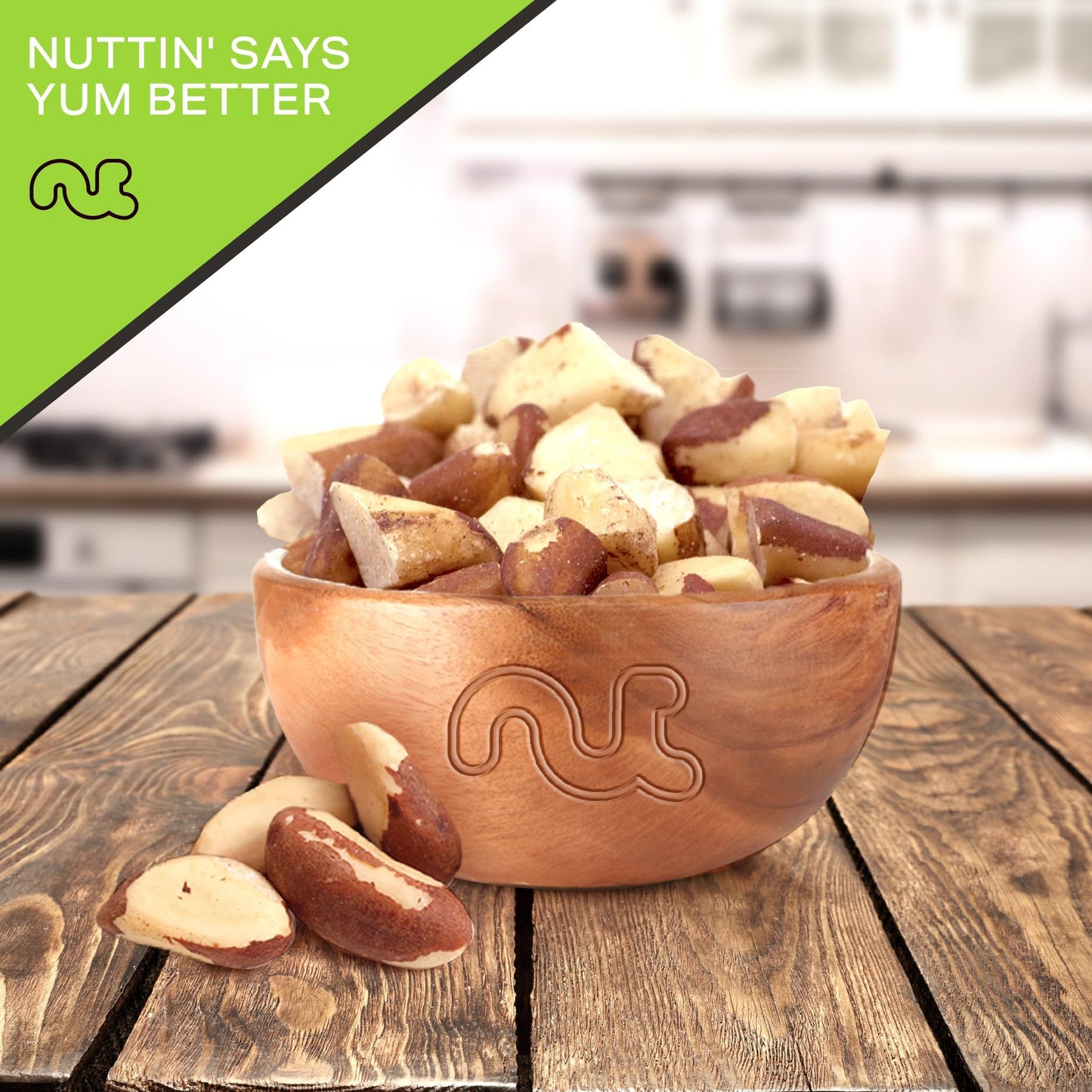 NUT CRAVINGS - Roasted & Salted Broken Brazil Nuts - No Shell, (32oz - 2 LB) Bulk Nuts Packed Fresh in Resealable Bag - Healthy