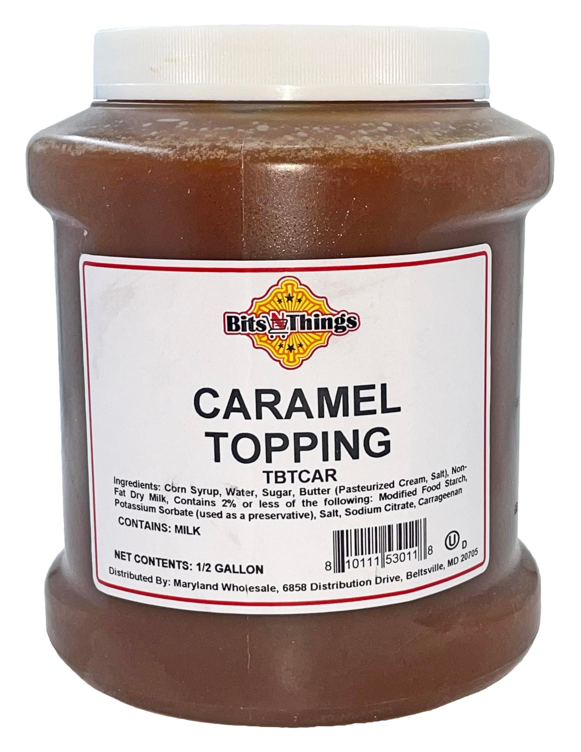 Bits N Things Caramel Dessert Topping | Ice Cream, Sundaes, Pie | Kosher & Made in America | 64 oz.