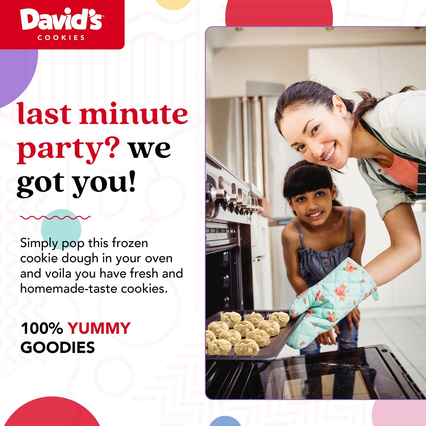 David'S Cookies Preformed Frozen Cookie Dough Macadamia White 80 Count