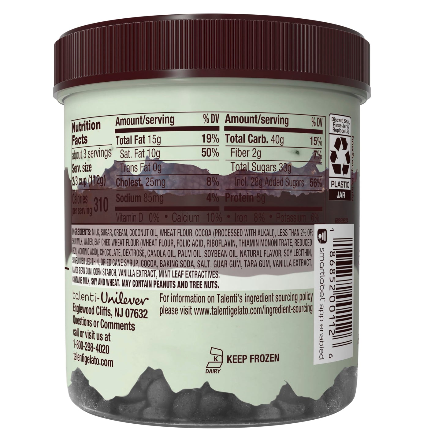 Talenti Gelato Layers, Mint Fudge Cookie, 11 oz (Frozen)