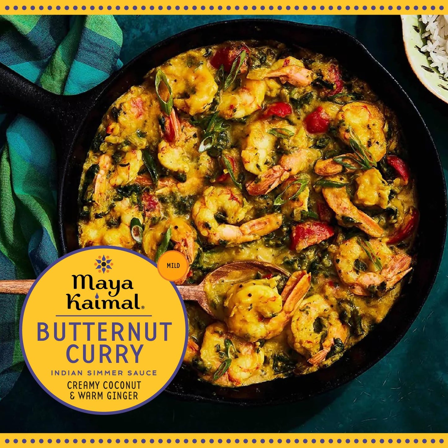 Maya Kaimal Butternut Curry Simmer Sauce, Mild Indian Simmer Sauce with Creamy Coconut and Warm Ginger, Vegan, Dairy Free and No