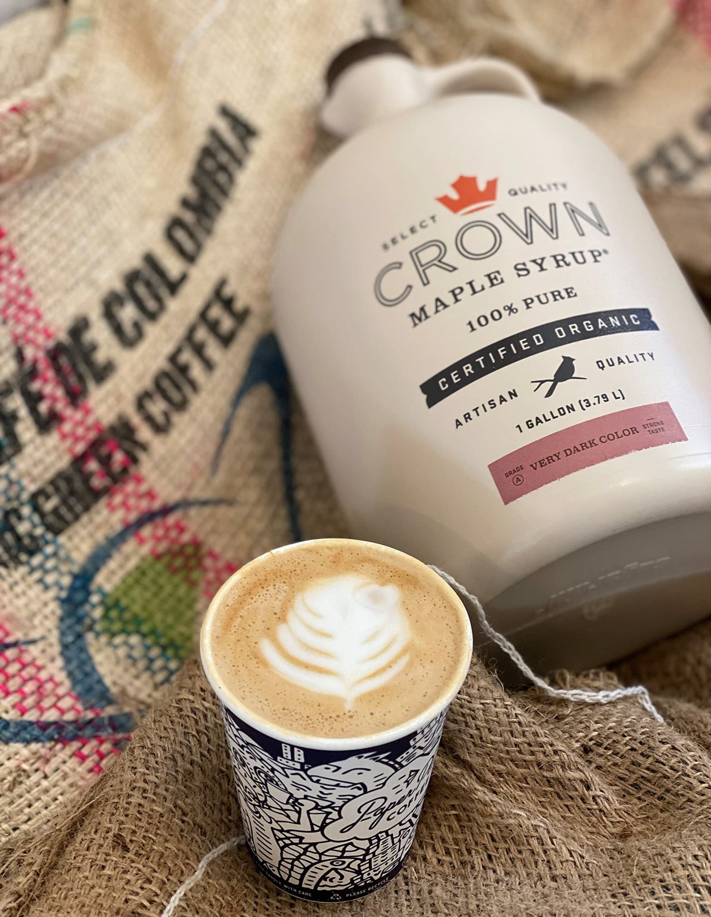 Crown Maple Organic Grade A Maple Syrup, Very Dark, 128 Fl. Oz (Pack Of 1)