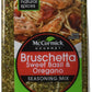 McCormick Gourmet Bruschetta seasoning mix, sweet basil & oregano, 19-oz., plastic shaker