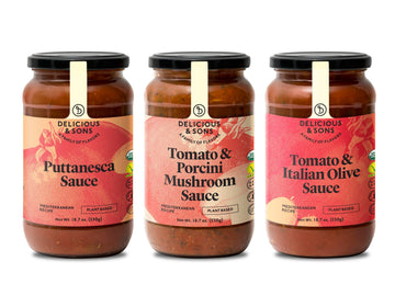 Delicious & Sons - Organic Italian Tomato Pasta Sauce 18.70oz (Pack of 3) Plant Based- Vegetarian - Vegan - Non-GMO - Gluten-fre