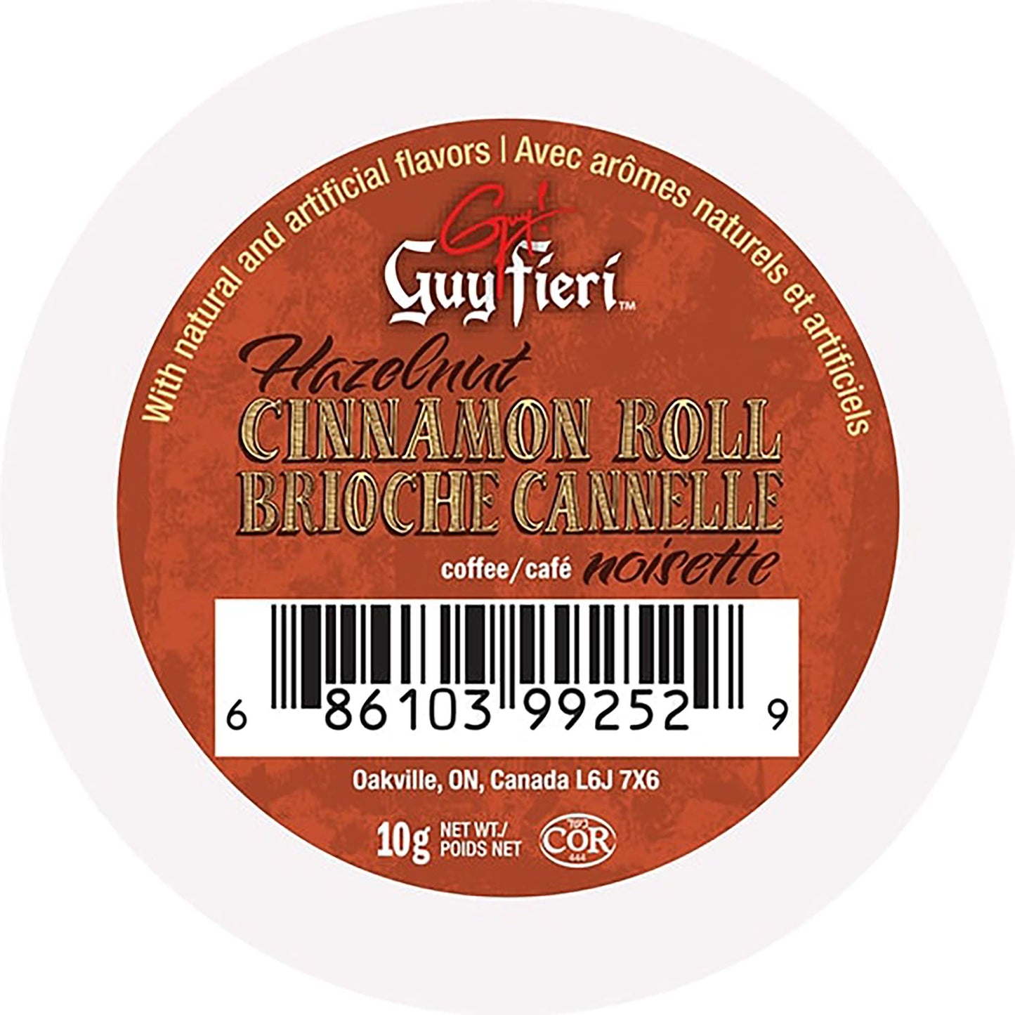 Guy Fieri Flavortown Roasts Coffee Pods  Hazelnut Cinnamon Roll  Medium Roast Flavored Coffee  Single Serve For Keurig K Cup Beverage Makers  24 Count