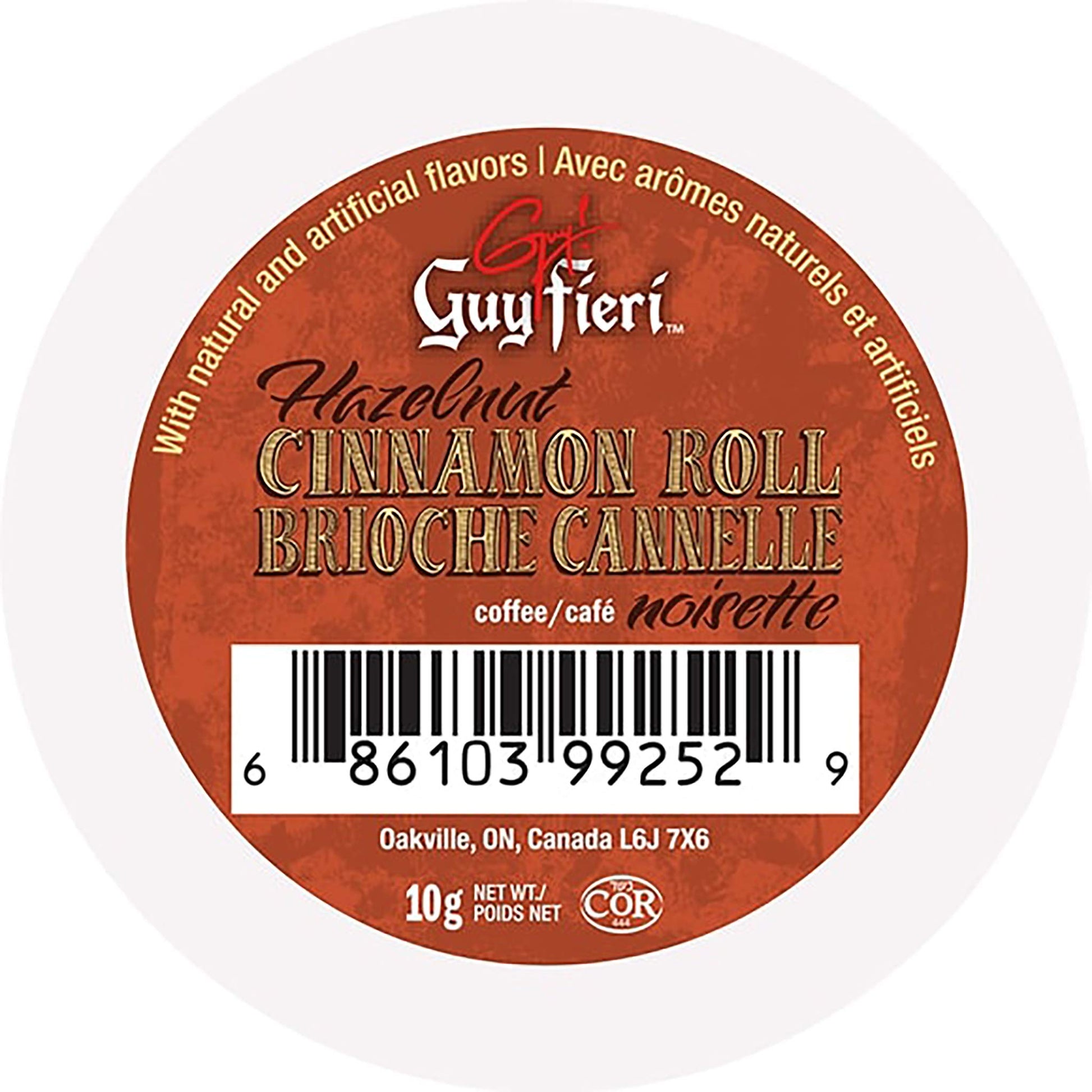 Guy Fieri Flavortown Roasts Coffee Pods  Hazelnut Cinnamon Roll  Medium Roast Flavored Coffee  Single Serve For Keurig K Cup Beverage Makers  24 Count