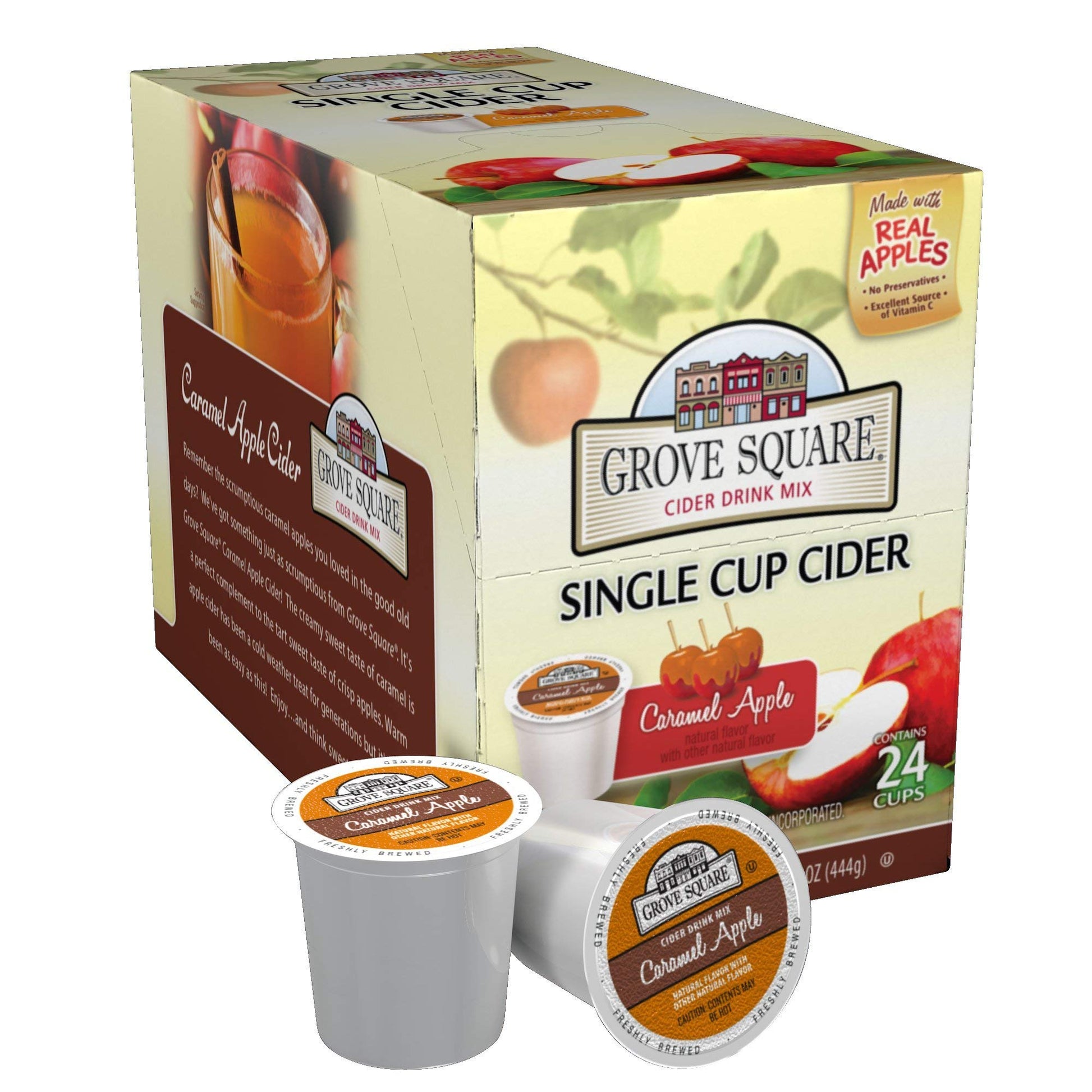 Grove Square Cider Single Serve Cups, Caramel Apple, 24 Count, Model 12G70674652