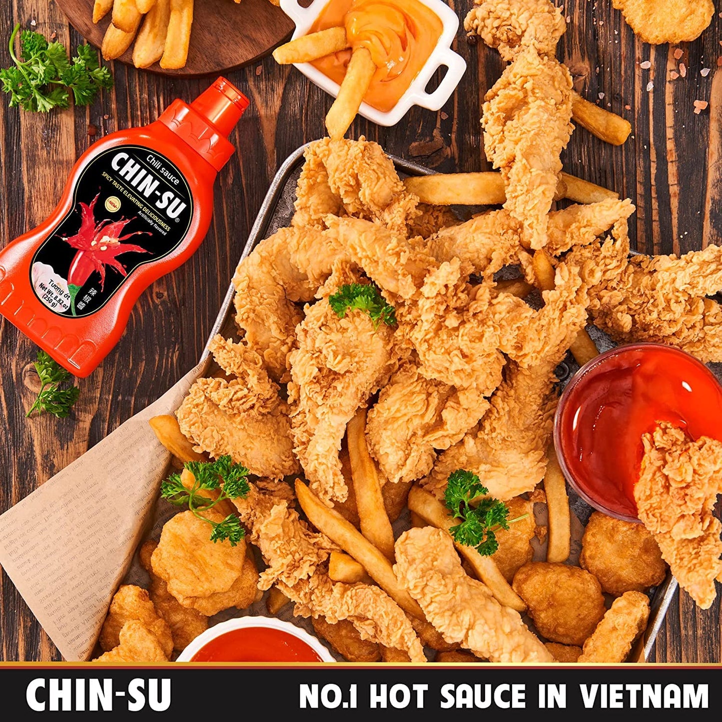 The Original Vietnamese Chili Sauce, CHIN-SU Sweet Sriracha Chili, Organic Pasta, Pizza, Rippen Chili Garlic Hot Sauce, Salsa Ho