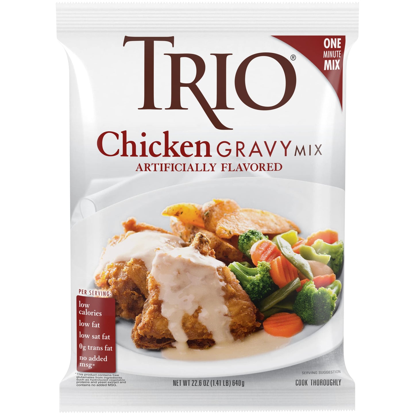 TRIO Chicken Gravy Mix, Dehydrated Food, Just Add Water, 22.6 oz Bag