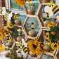 24 Pcs Bee One Cupcake Toppers Black And Gold Glitter Honeycomb Number 1 Bee Cupcake Picks 1St Birthday Cake Decoration For Bumb