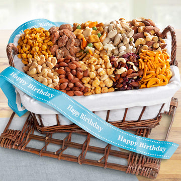 A Gift Inside Birthday Snacks And Nuts Gift Basket