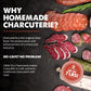 Umai Dry Charcuterie Kit - Dry Curing Meat Kit Incl. 3 Large & 2 Small Dry Age Bags For Meat, Instacure #2 & Juniper Berries, Cr