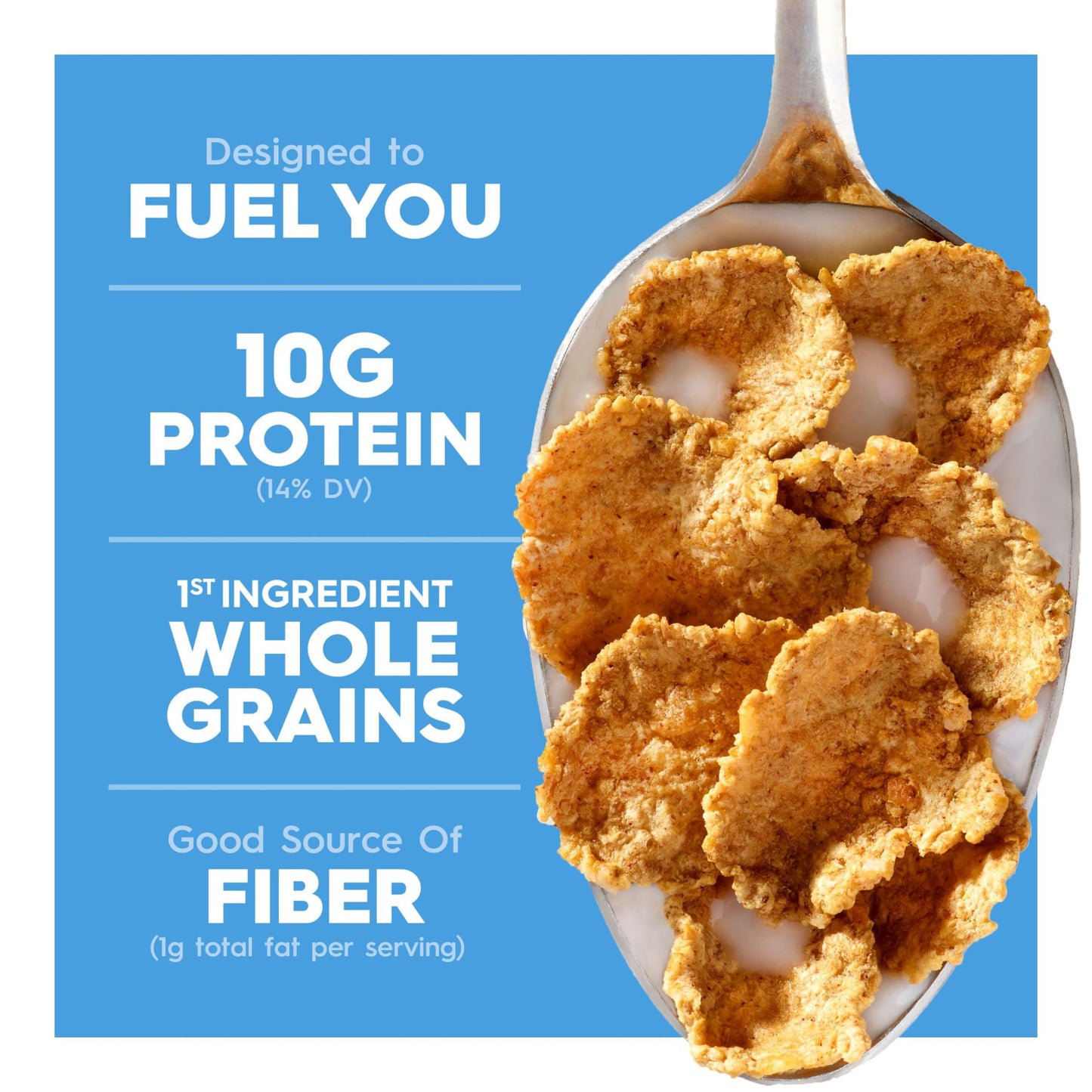 Kelloggs Special K Protein Breakfast Cereal, Protein Cereal, Family Breakfast, Original Multi-Grain Touch of Cinnamon, 12.9oz B