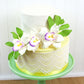 Global Sugar Art Pearly Orchid Sugar Cake Flowers, Large White With Purple, 4 Count By Chef Alan Tetreault