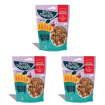 Seven Sundays Little Crispies Cereal, High Protein, Gluten-Free Kids Snack & Breakfast - Made with Real Ingredients, No Sugar Al