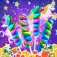 Rainbow Twisty & Swirl Lollipops 20Pk, Mermaid Lollipops Candy Individually Wrapped Bulk, Mermaid Party Supplies - Unicorn Candy