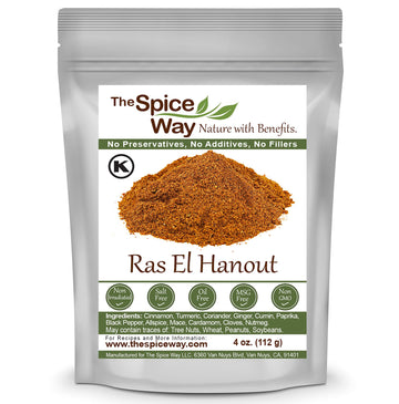The Spice Way - Ras El Hanout Moroccan Meat Spice Blend Of Turmeric, Cinnamon, Coriander, Mace, Cumin, Paprika & Nutmeg - Salt F