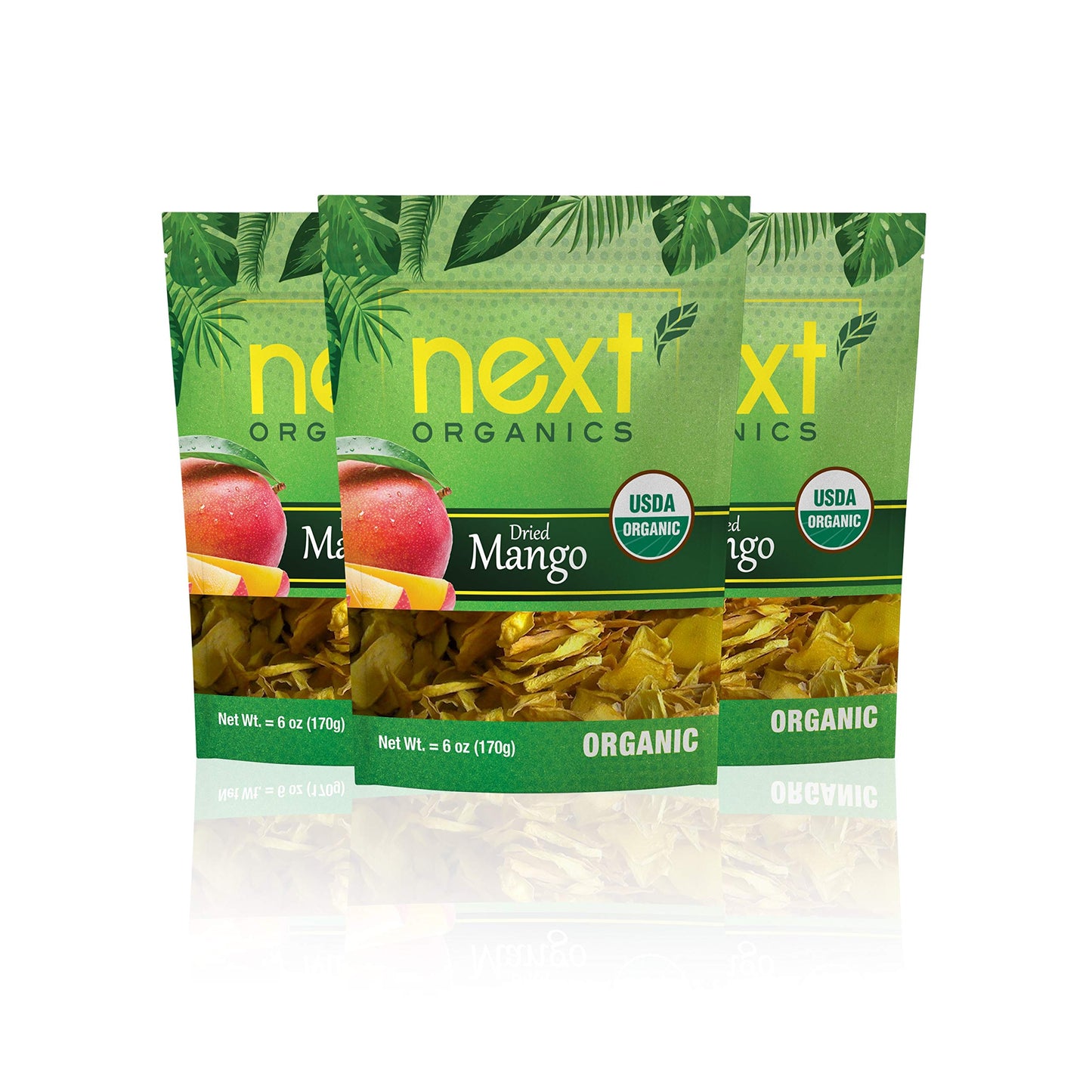 Next Organics Dried Mango, 6 oz Bag (Pack of 3)