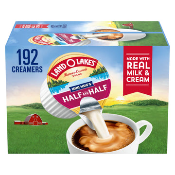 Land O Lakes Mini Mooas Half & Half Creamer Singles Shelf-Stable 192 Count