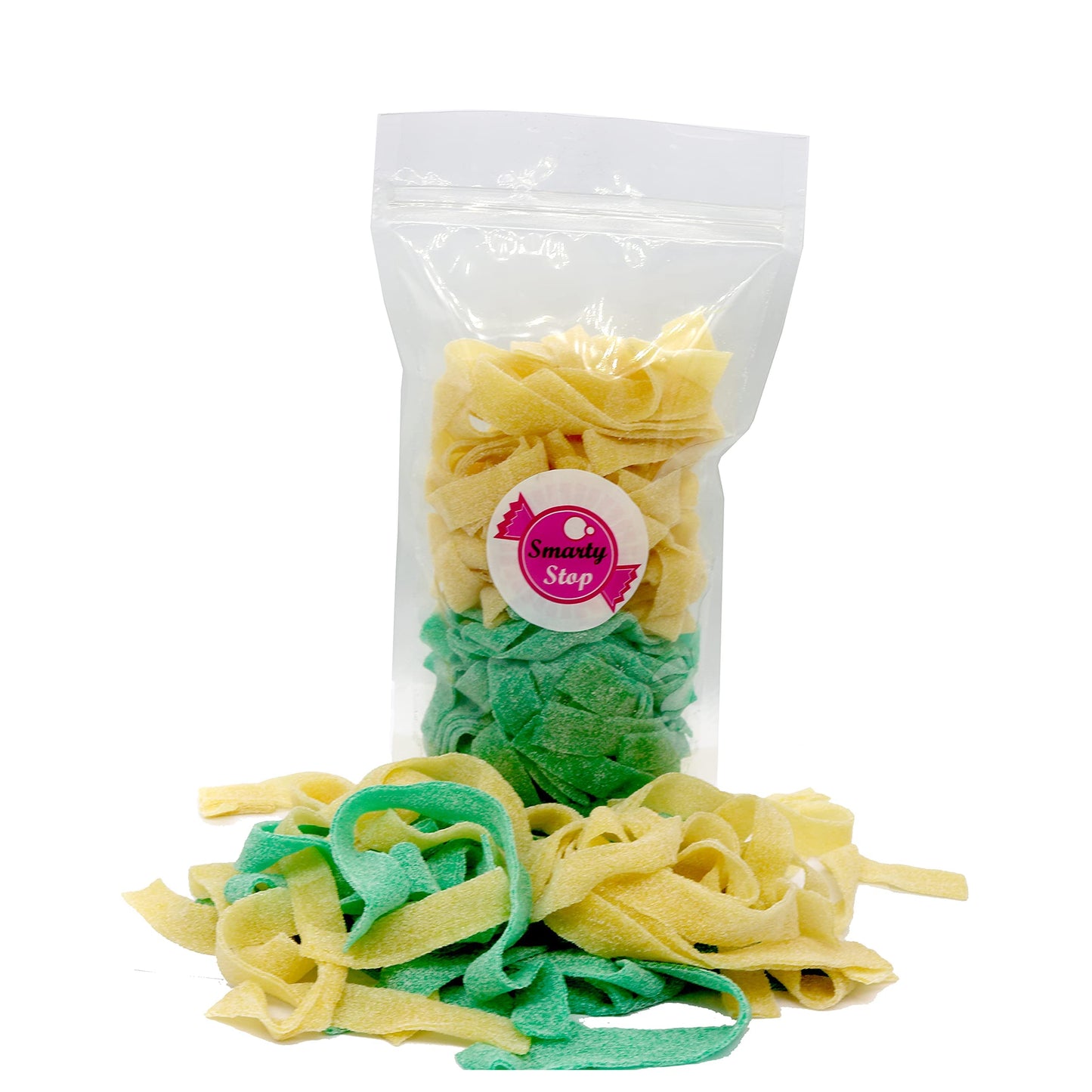 Smarty Stop Sour Mix Belt Gummy Candy Collections (Mango-Green Apple, 1 Pound (Pack Of 1))