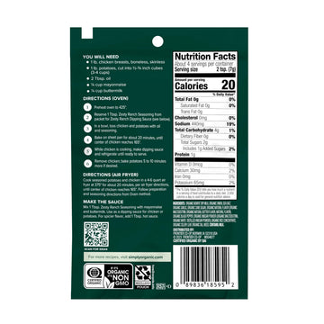 Simply Organic Sheet Pan Seasoning  Zesty Ranch  0.99 Ounce (Pack of 12)