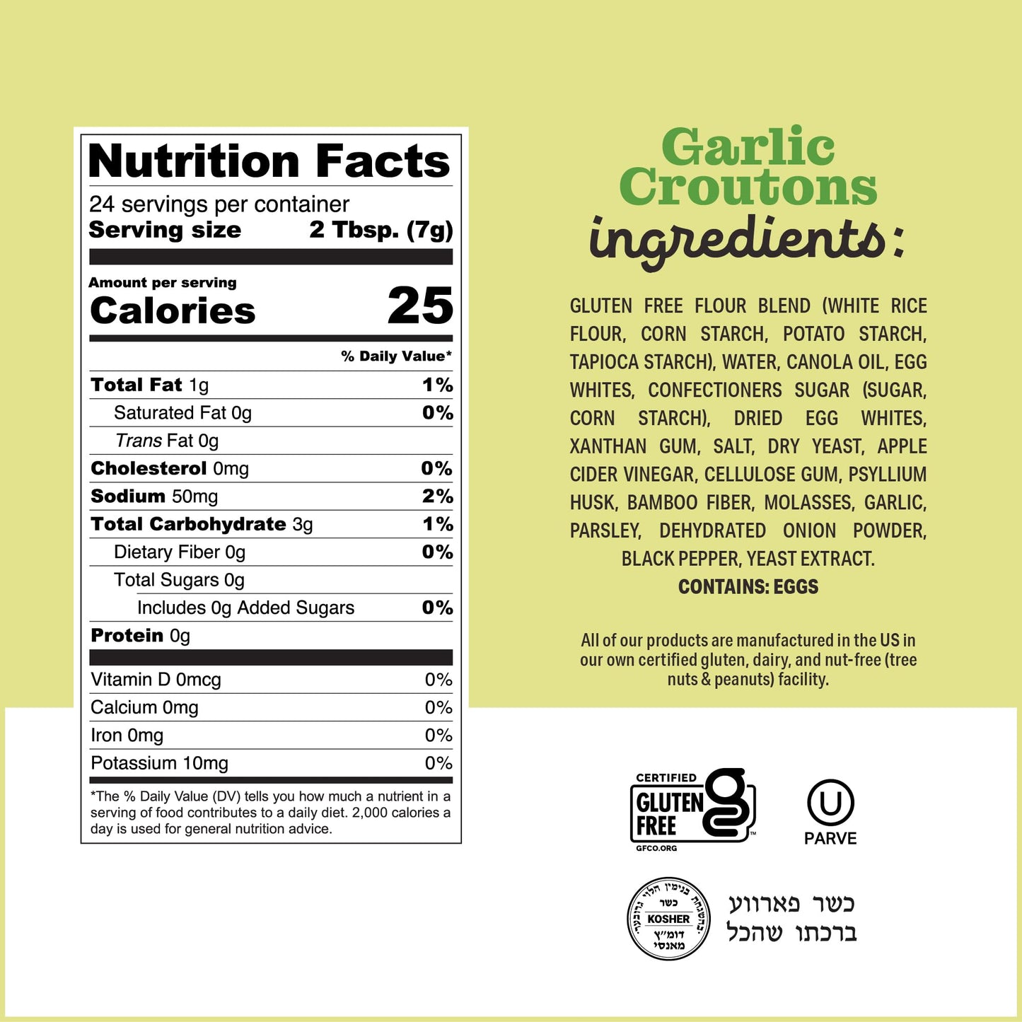 Katz Gluten Free Croutons Variety Pack - Garlic & Herb Seasoned Perfect For Salads & Soups. Dairy-Free, Nut-Free, Soy-Free, Kosh