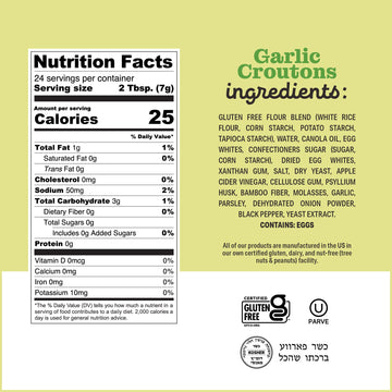 Katz Gluten Free Croutons Variety Pack - Garlic & Herb Seasoned Perfect For Salads & Soups. Dairy-Free, Nut-Free, Soy-Free, Kosh