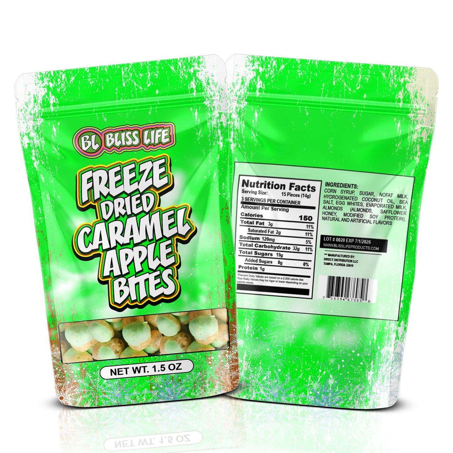 Caramel Apple Bites Freeze Dried Fruit Candy From Tiktok, Asmr Crunchy Candy, Sweet And Sour Kids Snacks, Unique Novelty Snack F