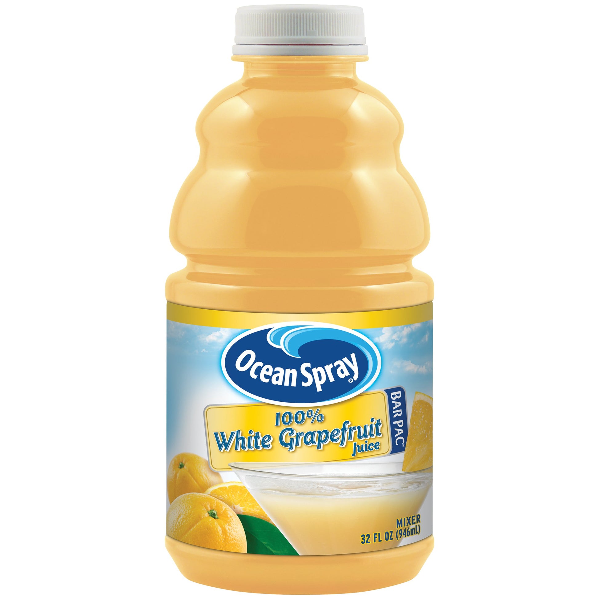 Ocean Spray White Grapefruit Mixer Bottle, 32 Fl Oz (Pack Of 12)