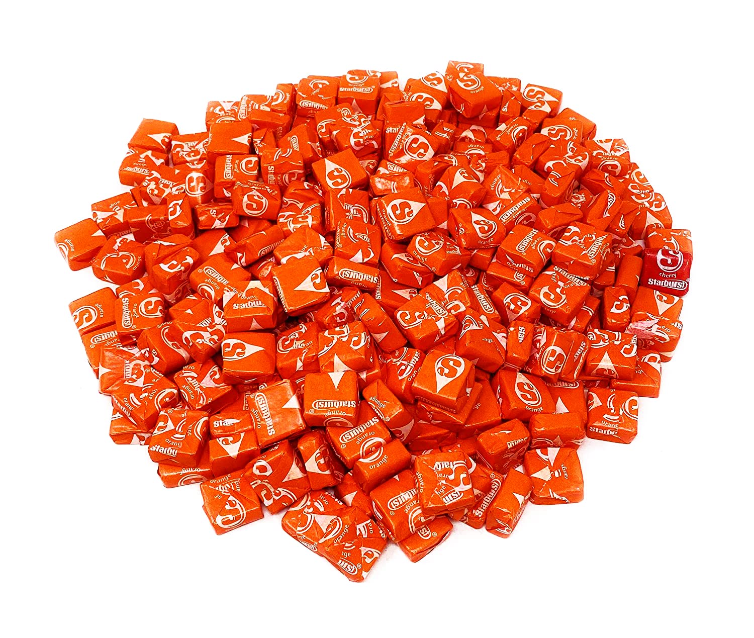 Holiday Special Starburst Orange Chewy Candy - 1.5 Lbs - All Orange Starburst Fruit Chews - Single Flavor Soft Candy Assortment