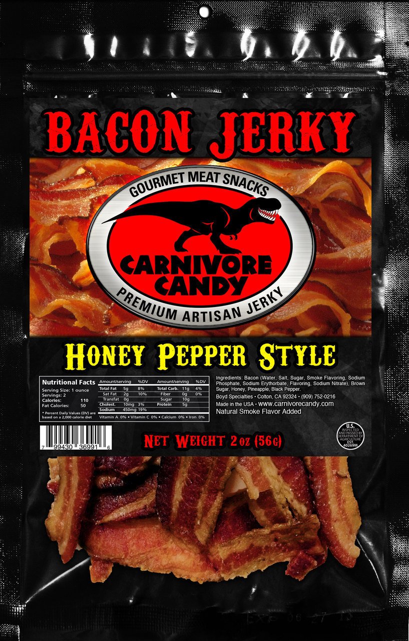 Carnivore Candy Bacon Jerky 5 Flavor Sampler Pack