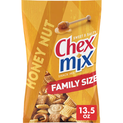 Chex Mix Honey Nut Sweet and Salty Snack Mix, Snacks, Family Size, 13.5 oz
