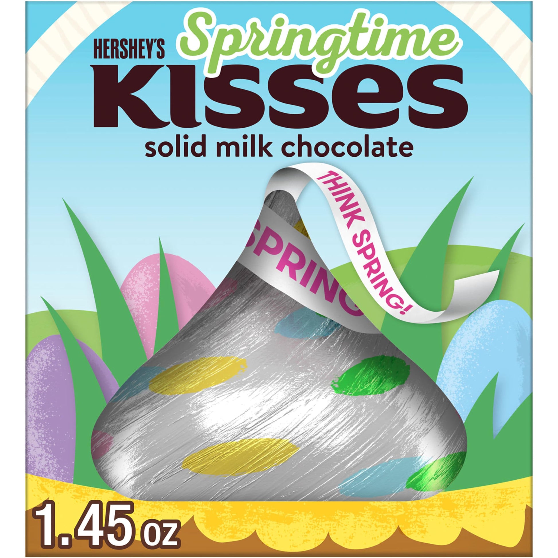 HERSHEYS KISSES Solid Milk Chocolate Gift Box, 1.45 oz, Pastel Easter Candy