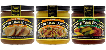 Better Than Bouillon Premium Base Variety Pack, 1 Premium Turkey Base, 1 Premium Roasted Chicken Base, 1 Premium Seasoned Vegeta