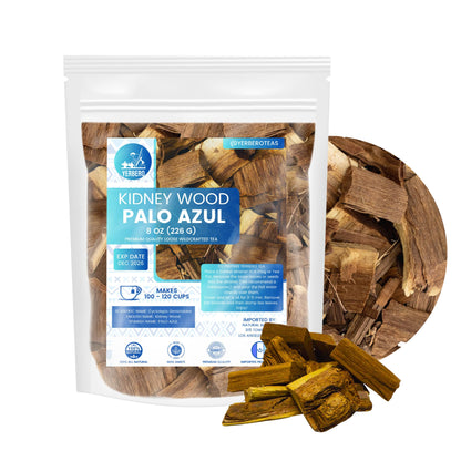 Yerbero - Palo Azul 8oz (226 g) Herbal Loose Tea | Kidneywood (Blue Stick) Te Herbal | Makes 80+ Cups | Wildcrafted Kidney Wood 