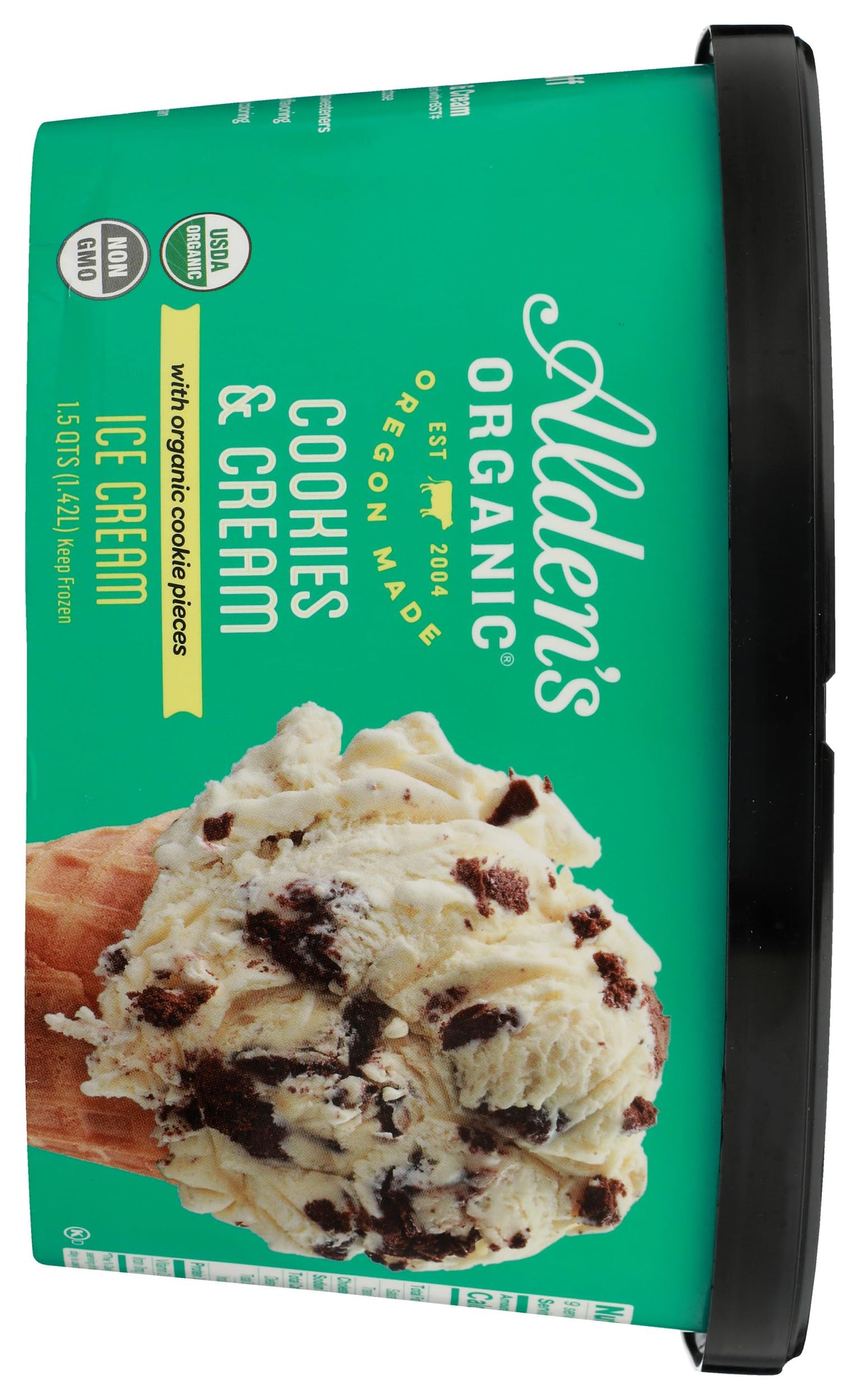 Aldens, Organic Cookies & Cream Ice Cream, 48 oz (Frozen)