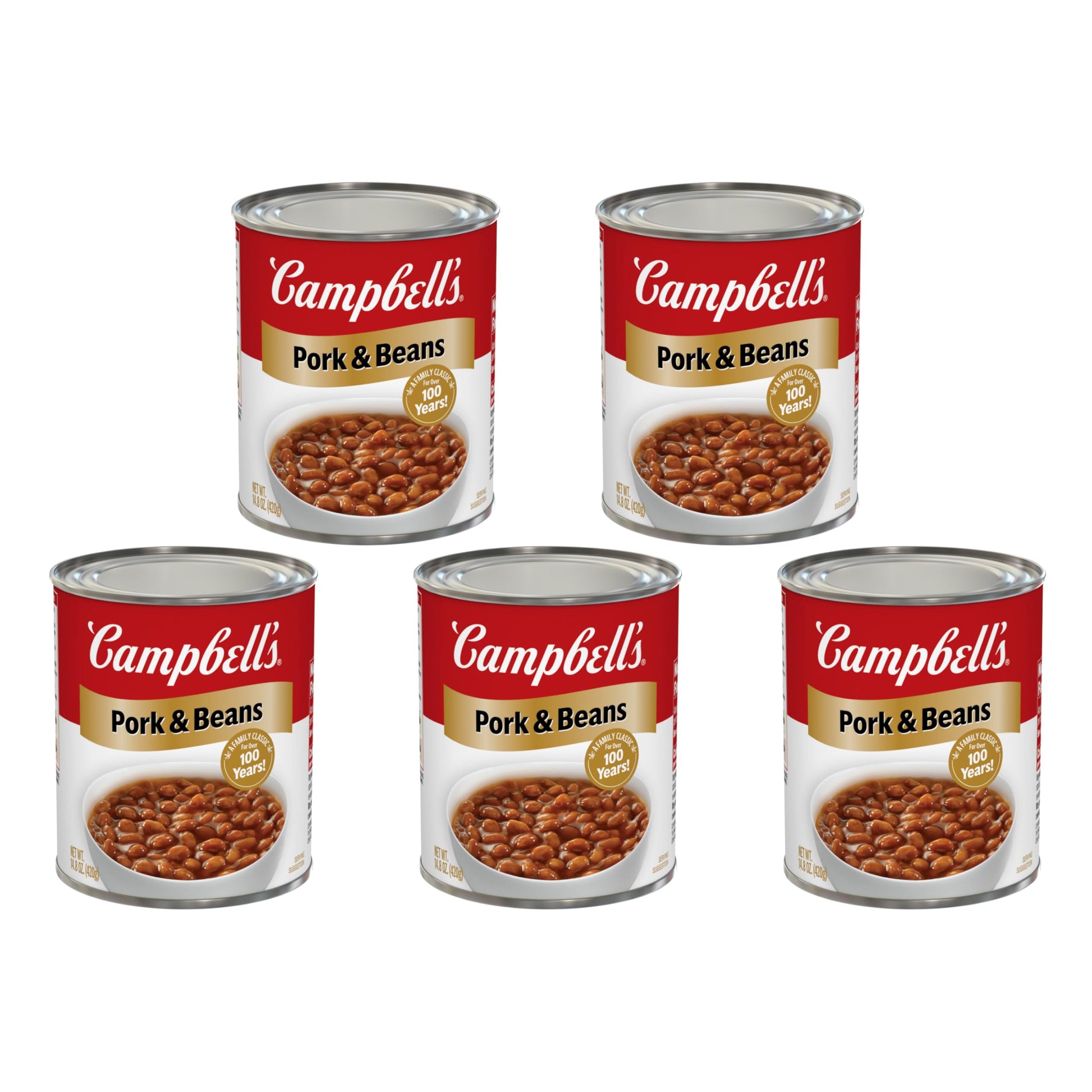 Campbells Pork and Beans, 14.8 Oz Can (Pack of 5)