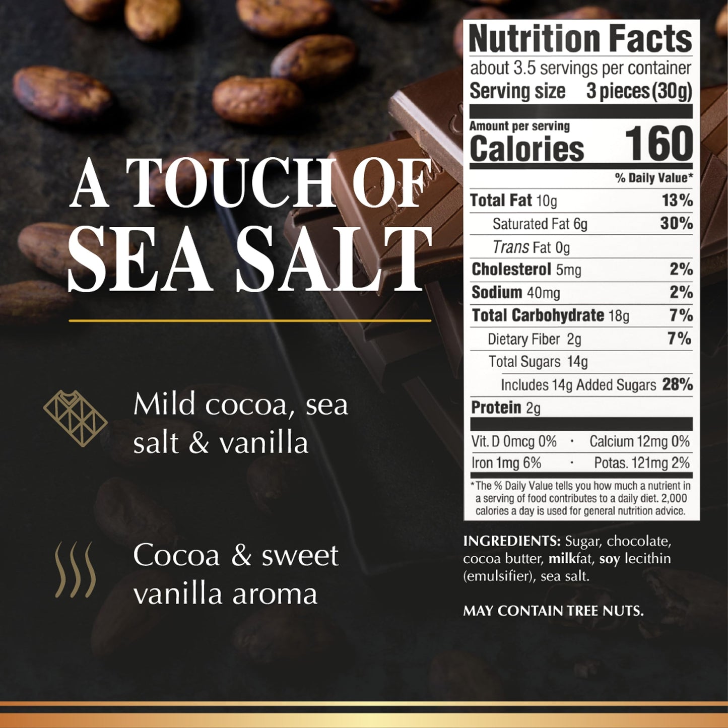 Lindt Excellence Sea Salt Bar, 3.5 Oz