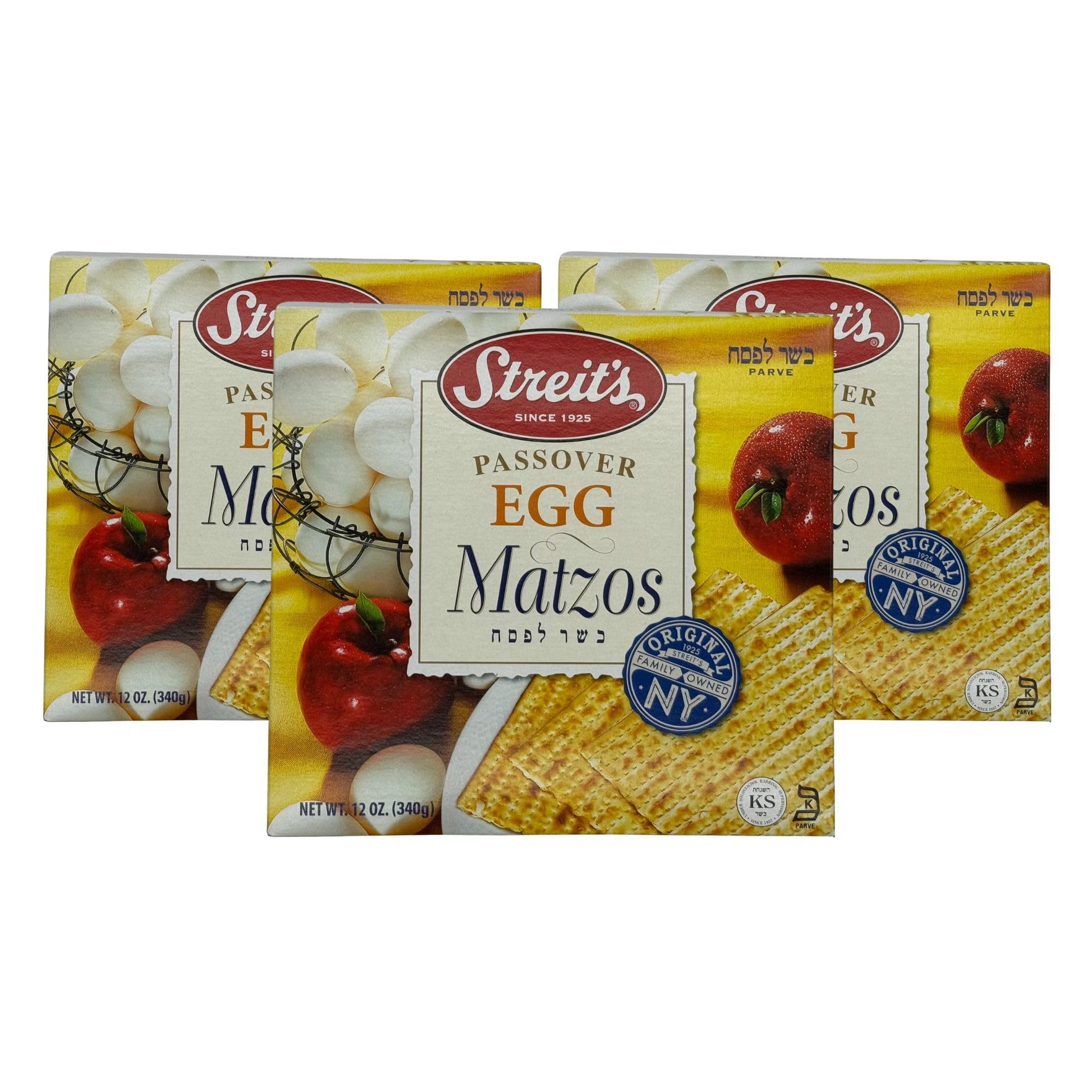 Streits Passover Egg Matzo - Thin & Crispy, Kosher Certified, Family Owned, Pair with Soups, Spreads & Salads, Made in USA (12o