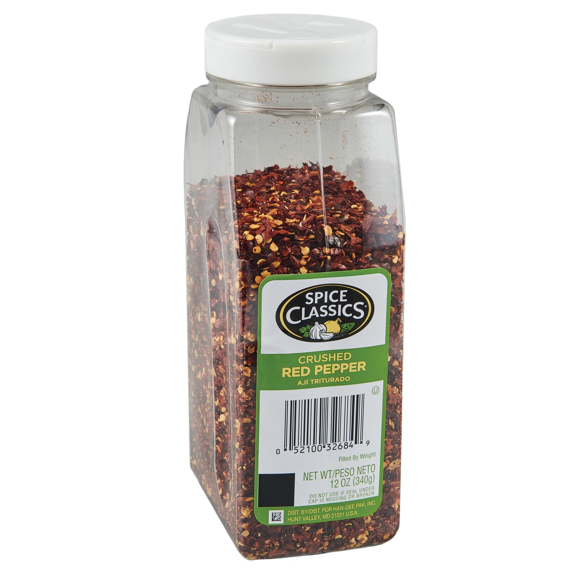 Spice Classics Crushed Red Pepper Flakes, 12 oz - Ideal for Pizza, Pasta, Seafood