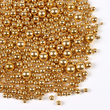 Pearl Sprinkles, Gold Pearls For Cake Decorating, Cake Pearls, Metallic Pearl Sprinkles Mix For Cake, Cupcakes, Macaron, Ice Cre