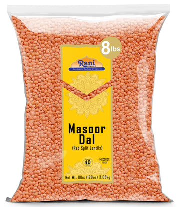 Rani Masoor Dal (Indian Red Lentils) Split Gram, 128Oz (8Lbs) 3.63Kg, Bulk ~ All Natural | Gluten Friendly | Non-Gmo | Vegan | I