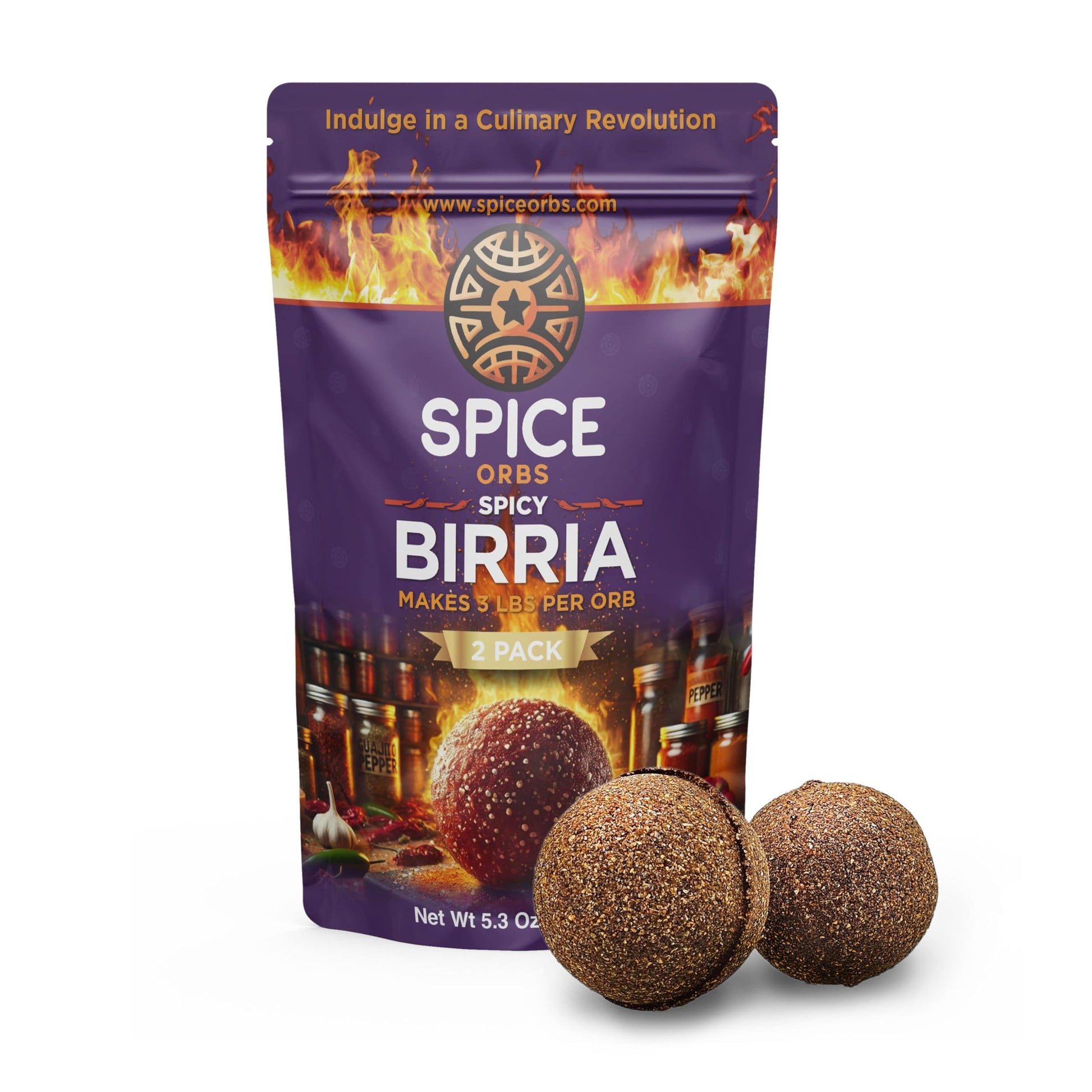 Spice Orbs Medium Spicy Birria Bombs, 5.3 Ounce (Pack of 1)