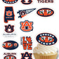Auburn Tigers Cupcake Toppers (24 Pieces) Auburn University Party Supplies For Football, Birthday Gift, Graduation Party Decorat