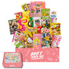 Boos Mystery Snack Box 40 Pieces, 14 Full-Size Snacks. Including mochi , mini ice cream cone, Asian noodles, soda, Variety of Sa