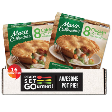 Marie Callender's Chicken Pot Pie - Made with tender white meat chicken - All Natural, Great Source of Protein - 2 Pack (8 ct, 8